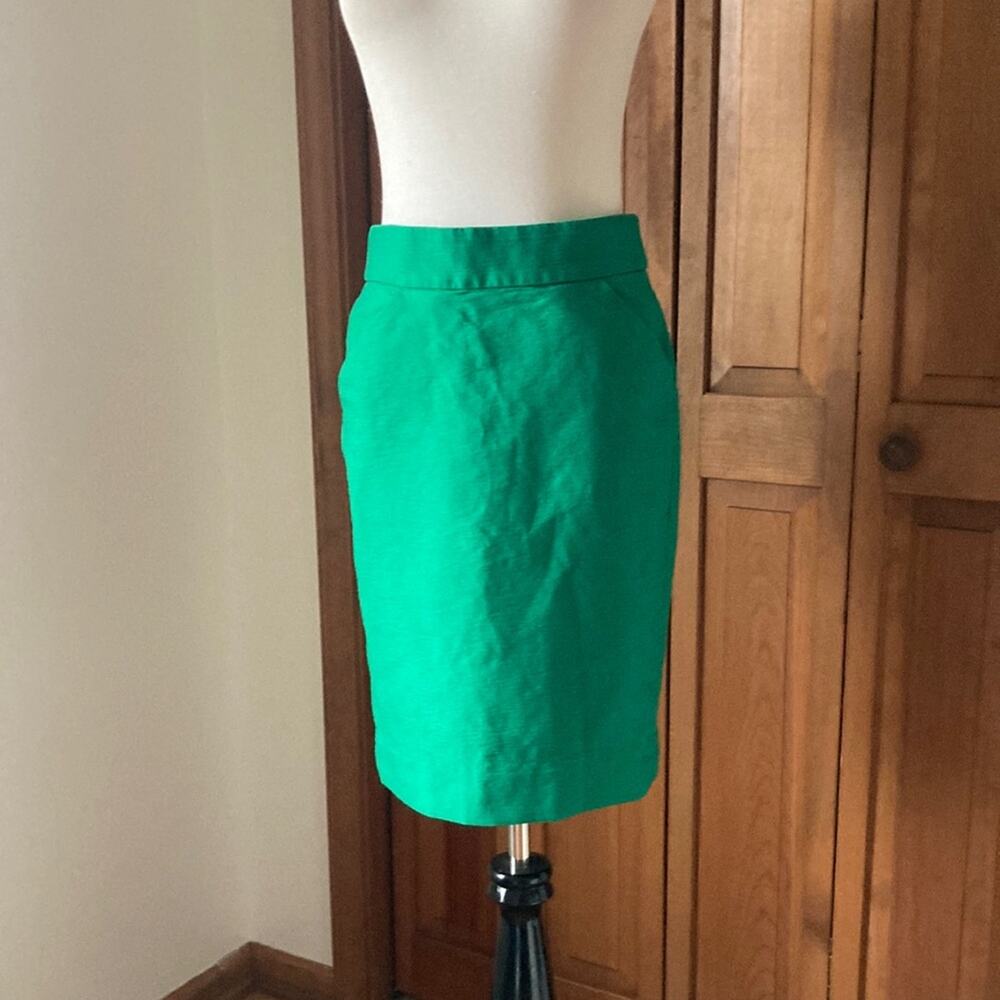 J. Crew Kelly Green Pencil Skirt, Size 0